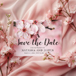 Pink Blossom Floral Wedding Save the Date Postcard<br><div class="desc">Elegant spring save the date postcard featuring beautiful pink blossom flowers and a wedding save the date template that is easy to personalise.</div>