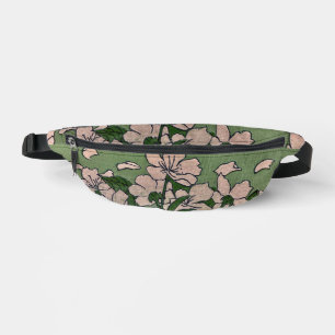 Pink Blossom Green Bum Bags