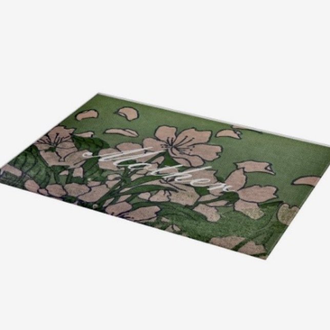 Pink Blossom Green Cutting Board (Creator Uploaded)