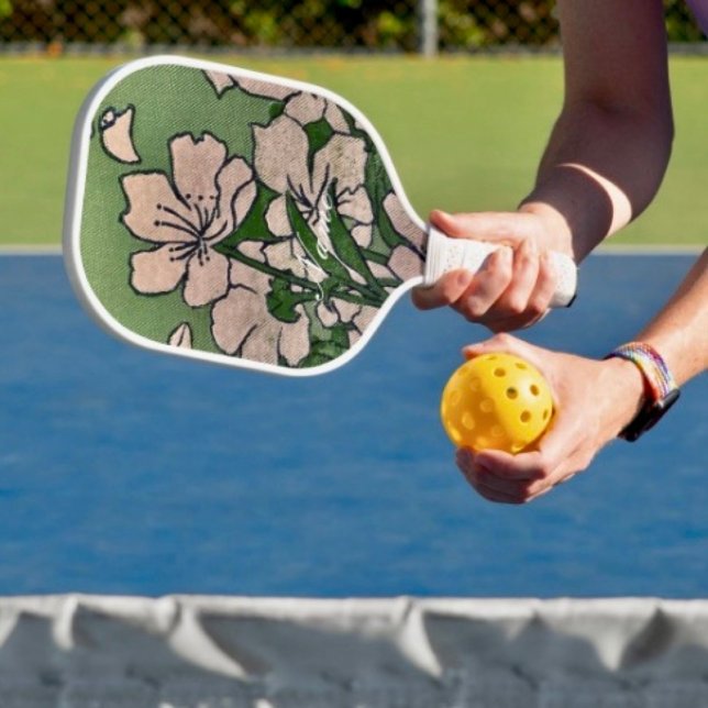 Pink Blossom Green  Pickleball Paddle (Creator Uploaded)