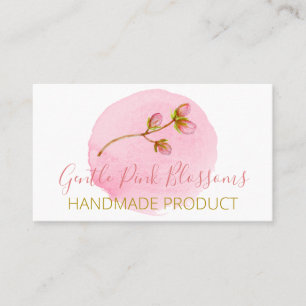 Pink Blossom Handmade Soap Scrub Body Butter Business Card
