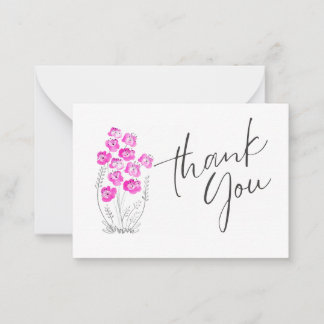 Pink Blossom Harmony Thank You Card