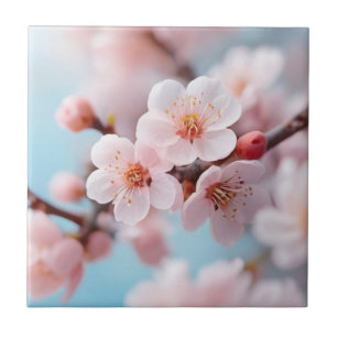Pink Blossom Magic   Ceramic Tile