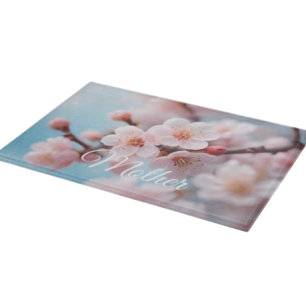 Pink Blossom Magic Cutting Board