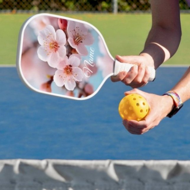Pink Blossom Magic Pickleball Paddle (Pickleball paddle hand wrapped grip honeycomb core. 15.75” x 7.75” 8 oz weight. 
)