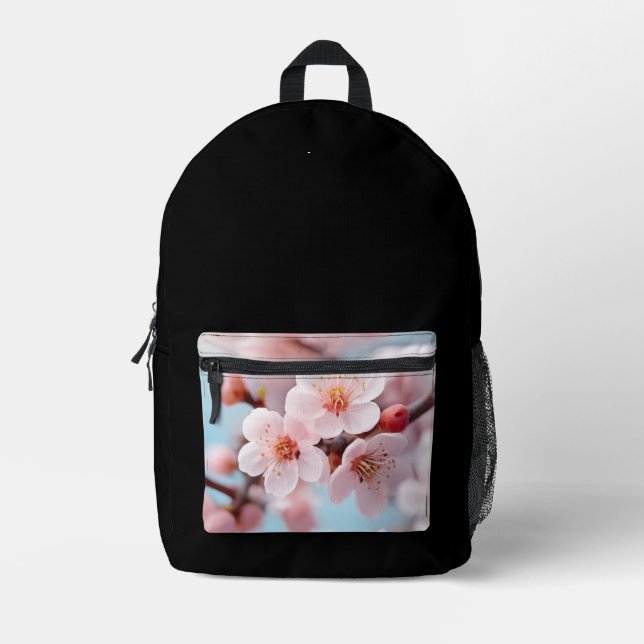 Pink Blossom Magic  Printed Backpack (Front)