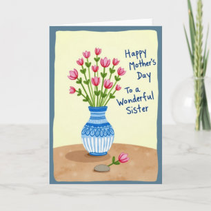 Pink Blossom Mothers Day Sister Card