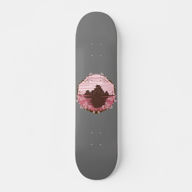 Pink Blossom Skateboard (Front)