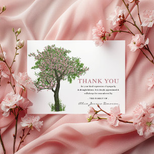 Pink Blossom Tree   Funeral Thank You