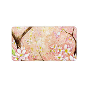Pink Blossom View Avery Label