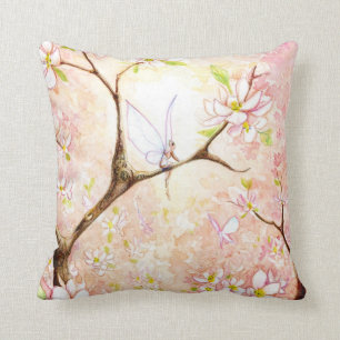 "Pink Blossom View" Pillow