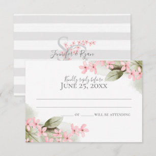 Pink Blossom Wedding Response Invitation