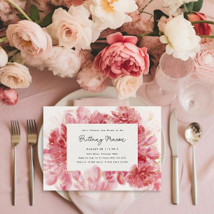 Pink Blossoms Bridal Shower Gold