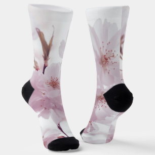 pink blossoms bright socks