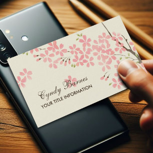 Pink Blossoms Business Card