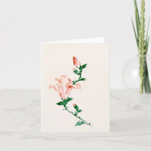 Pink Blossoms, Hokusai Japanese Fine Art Card