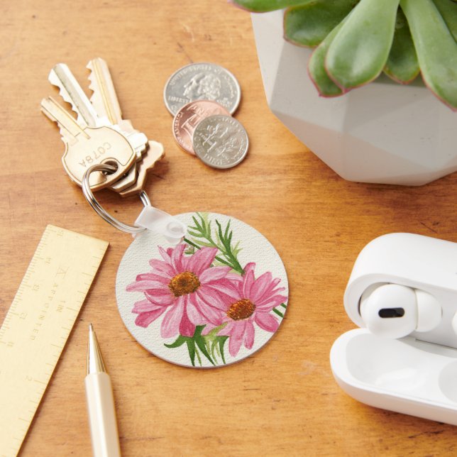Pink Blossoms Key Ring (Desk)