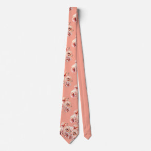 Pink blossoms neck tie