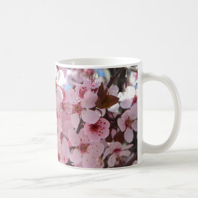 Pink Blossoms on Ornamental Flowering Tree Coffee Mug (Right)