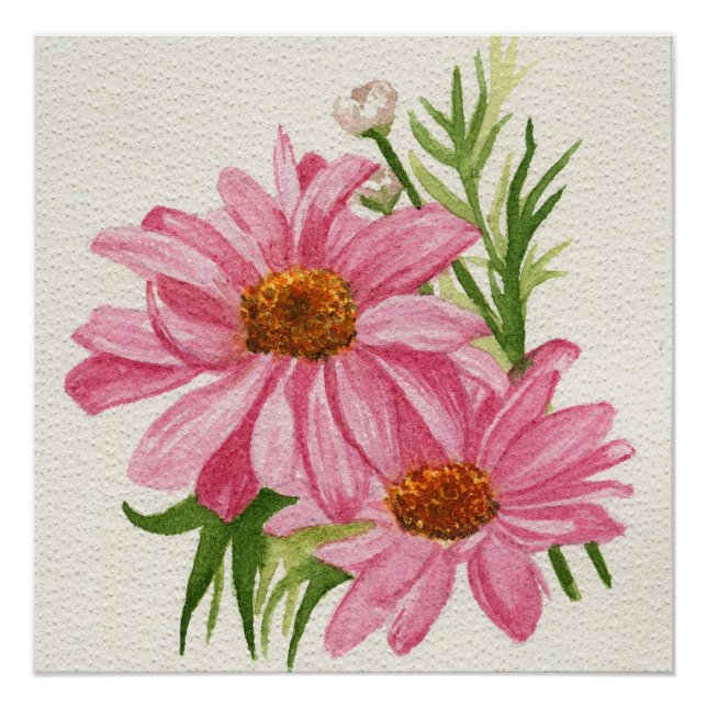 Pink Blossoms Poster (Front)