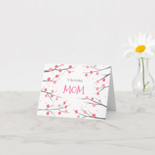 Pink Blossoms Pretty Floral Custom Mothers Day   Card