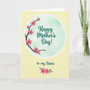 Pink Blossoms Sister Day Card
