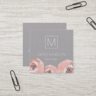 Pink Blossoms Square Business Card