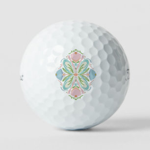 Pink Blue Abstract Golf Balls