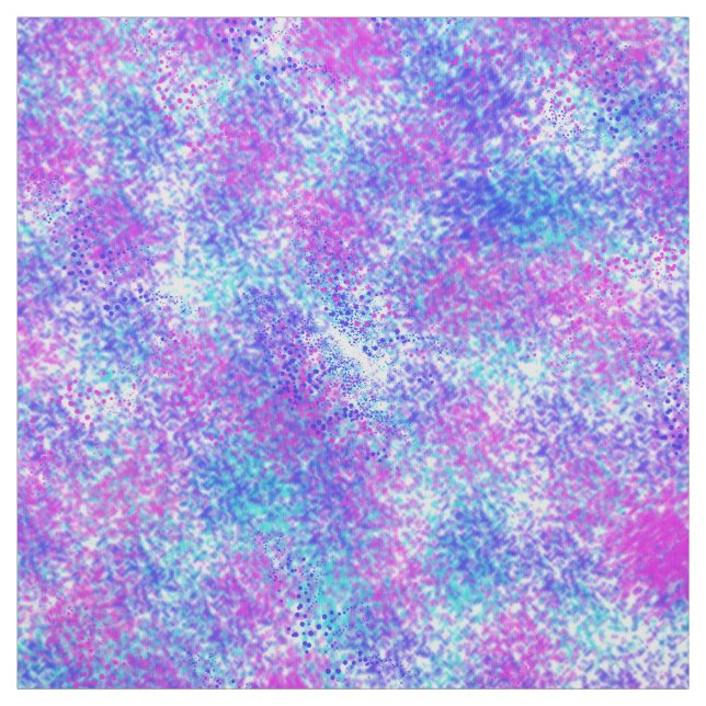 Pink, Blue, and Aqua Abstract Splatter Fabric (Swatch)
