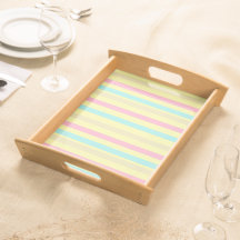 Pink, blue and brown stripes on yellow