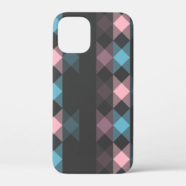 pink blue and gray geometric Case-Mate iPhone case (Back)