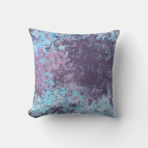 pink blue and purple cushion