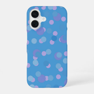 pink blue and purple polka dot clusters iPhone 16 case