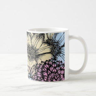 Pink, Blue and Yellow Flowers Coffee Mug