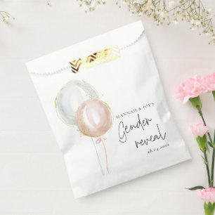 Pink & Blue Balloon Gender Reveal Team Boy Favour Bag