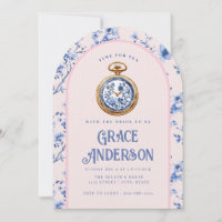  Pink & Blue Chinoiserie Pocket Watch Tea  