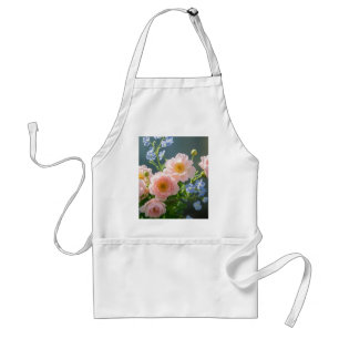 Pink Blue delicate flowers  Standard Apron