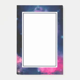 Pink & Blue Galaxy Nebula & Stars Abstract Post-it Notes