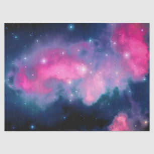 Pink & Blue Galaxy Nebula & Stars Abstract Tissue Paper