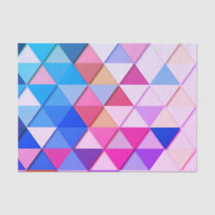 Pink & Blue Geometric Triangle Tissue Paper