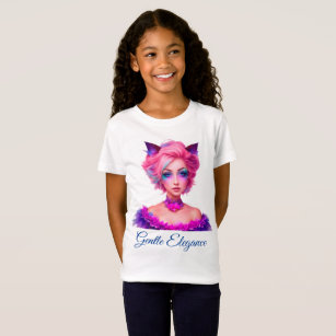 Pink Blue Girl Makeup Bright Fantasy Magic   T-Shirt