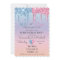 Pink Blue Glitter Drips Sparkle Glam Gender Reveal