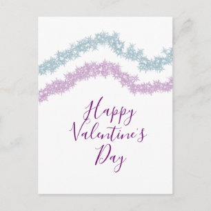 pink blue glitter sparkle happy Valentine's day n Postcard