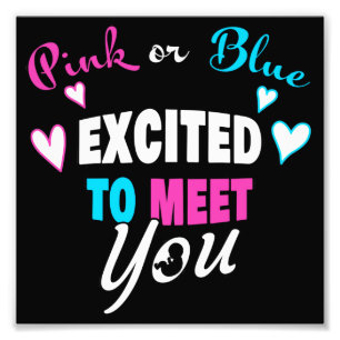 Pink Blue GOD Gave Us You Christian Gender Reveal  Photo Print