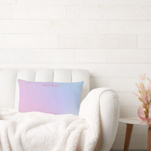 pink, blue, gradient, pastel, feminine, girly, "fo lumbar cushion