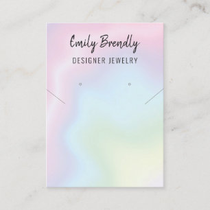 Pink Blue Green Necklace Earring Jewellery Display Business Card