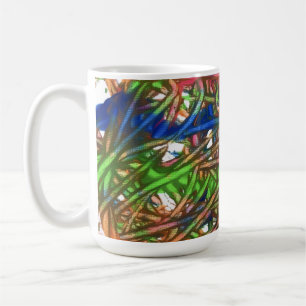 Pink, Blue, Green, Orange, Marble Artwork Coffee Mug