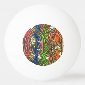 Pink, Blue, Green, Orange, Marble Artwork Ping Pong Ball