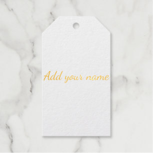 Pink blue green stripes add name text message here gift tags