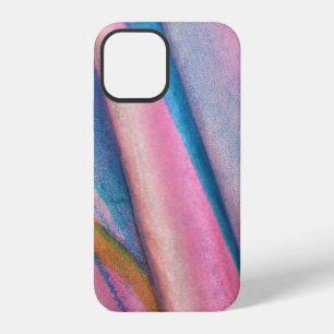 Pink blue green textile iPhone 12 case